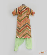 Embroidery Kurta and Green Salwar for Boys