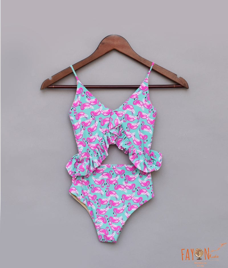 Fayon Kids Flamingo Printed Swim Wear for Girls