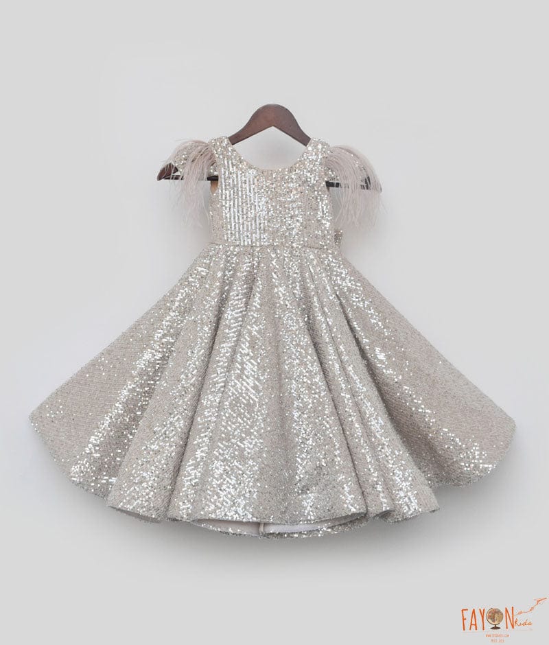 Fayon Kids Golden Sequins Gown for Girls