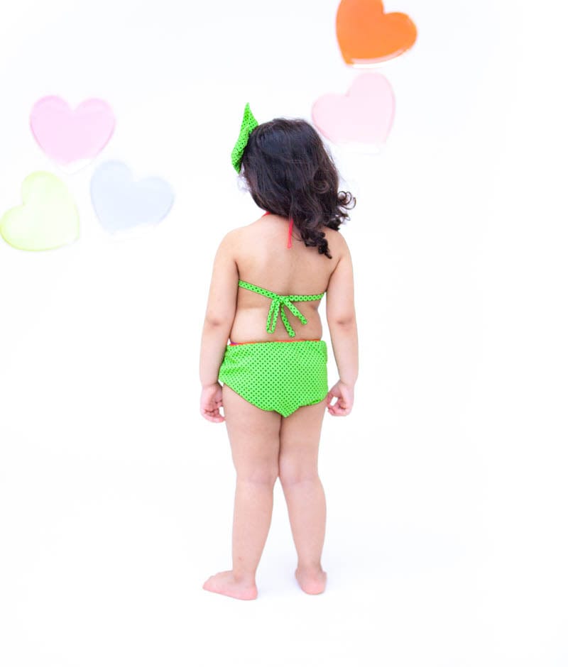 Fayon Kids Green Polka Swim Wear for Girls