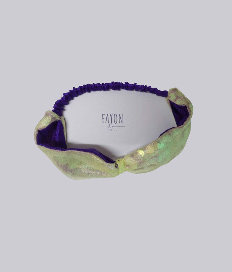 Fayon Kids Green Purple Knotted Band for Girls