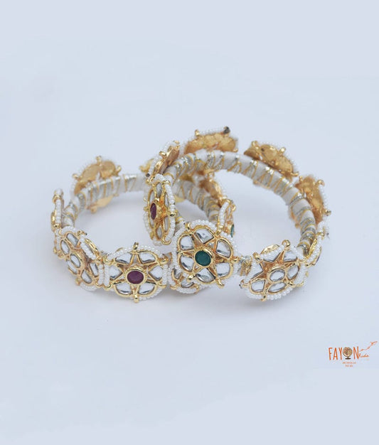 Fayon Kids Kundan Bangles for Girls