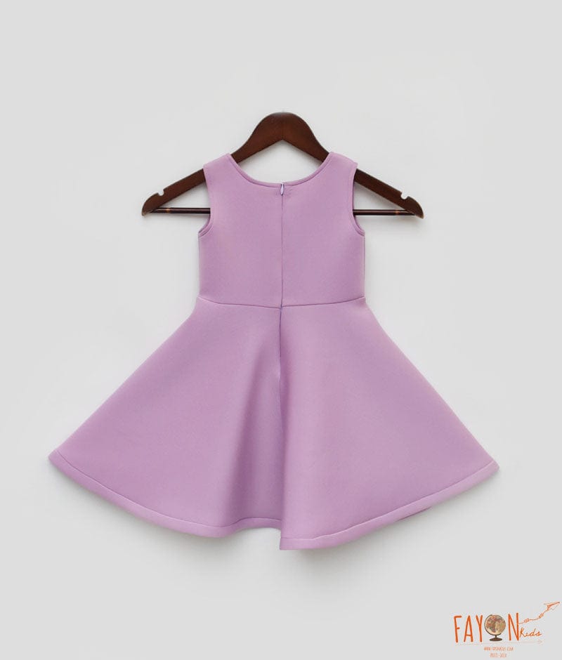 Lilac Lycra Dress for Girls