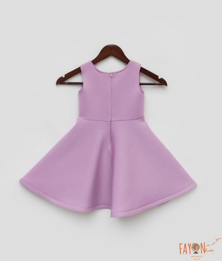 Lilac Lycra Dress for Girls
