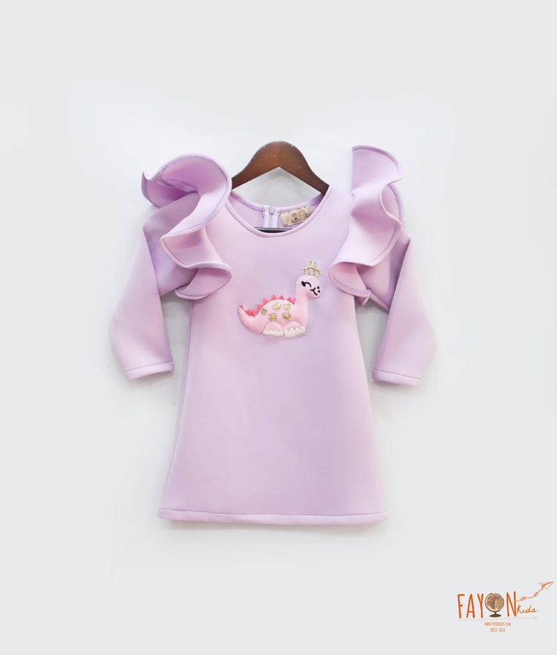Fayon Kids Lilac Neoprene Dress for Girls