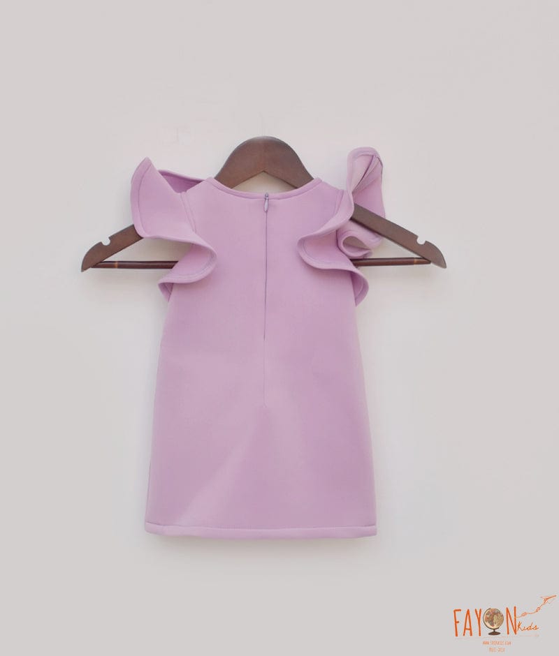 Lilac Neoprene Unicorn Dress for Girls