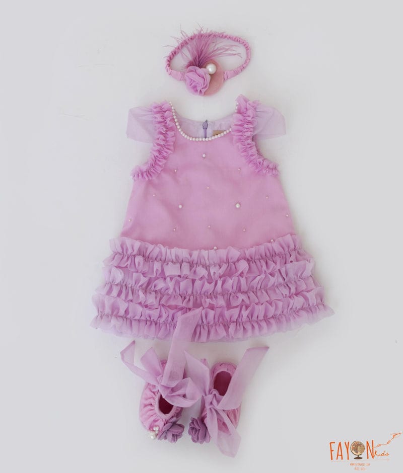 Fayon Kids Lilac Organza Dress for Girls