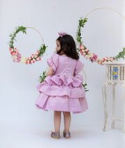 Lilac Tassel Frock for Girls