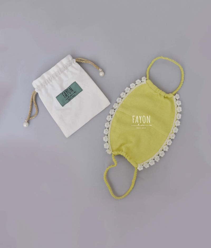 Fayon Kids Lime Yellow Mask with Pouch
