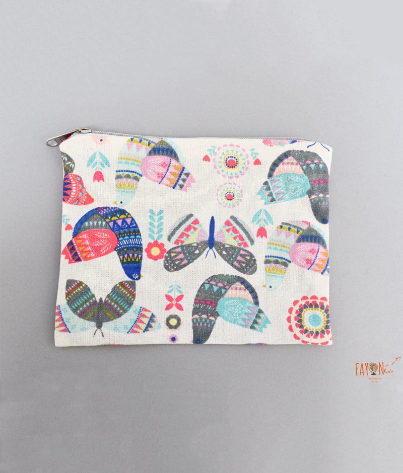 Fayon Kids Off white Printed Medium Pouch for Girls