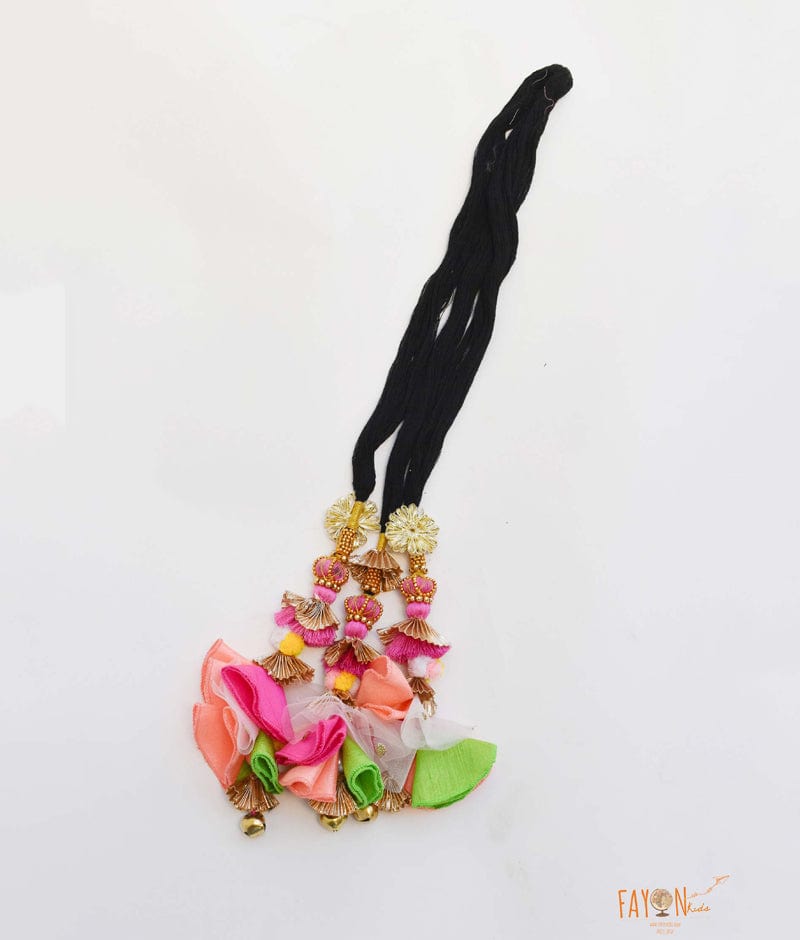 Fayon Kids Parandi with Pink and Green Tassels for Girls