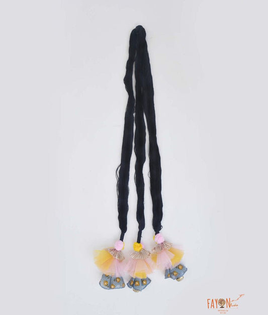 Fayon Kids Parandi with Print and Colourful Tassels for Girls