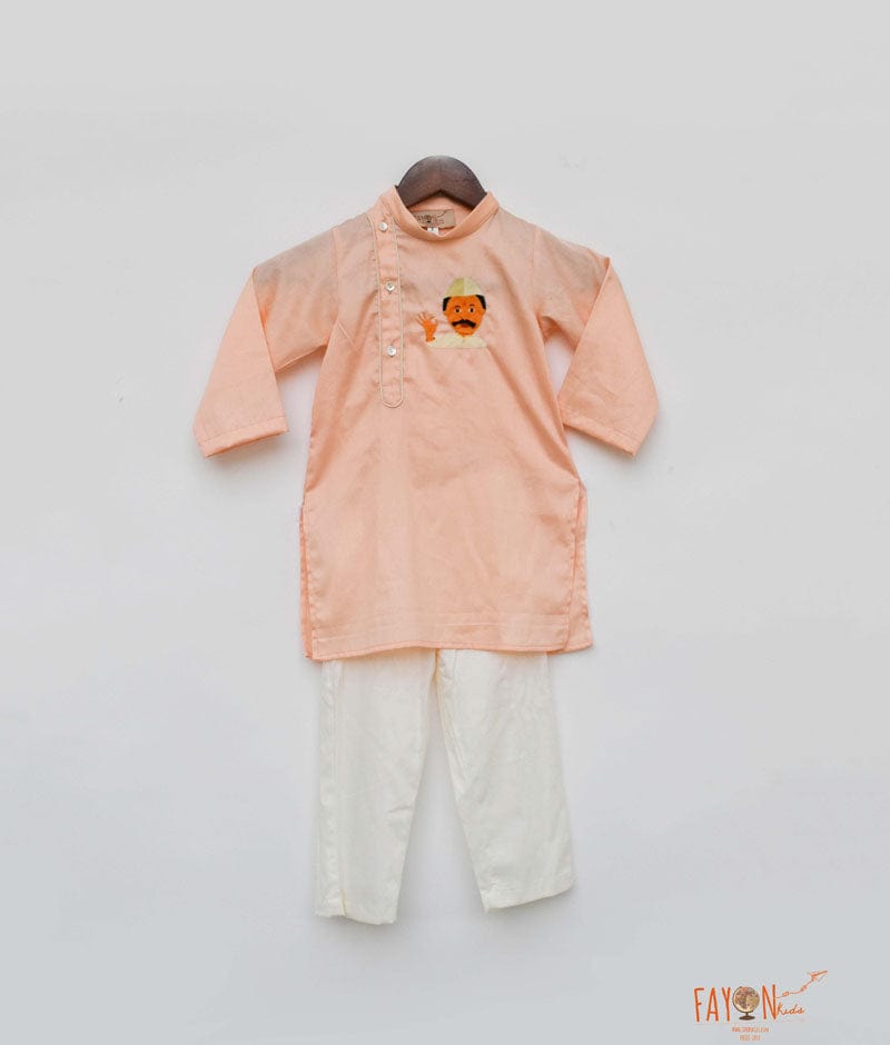 Peach Kurta with Pant for Boys