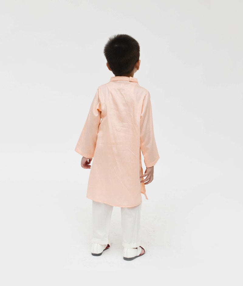Peach Kurta with Pant for Boys