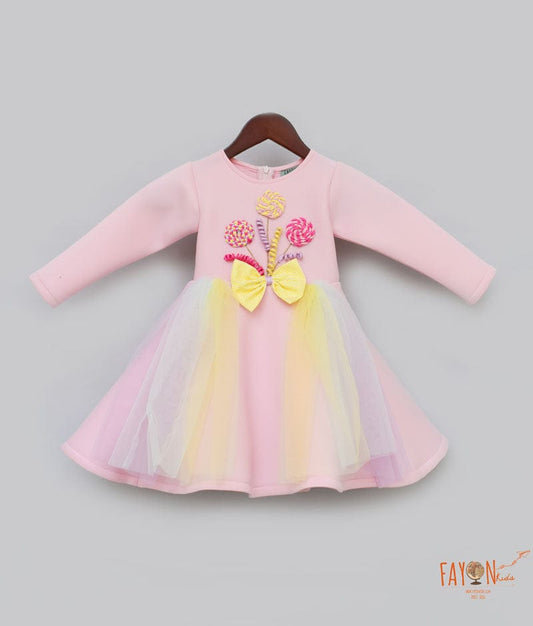 Fayon Kids Pink Candy Dress for Girls