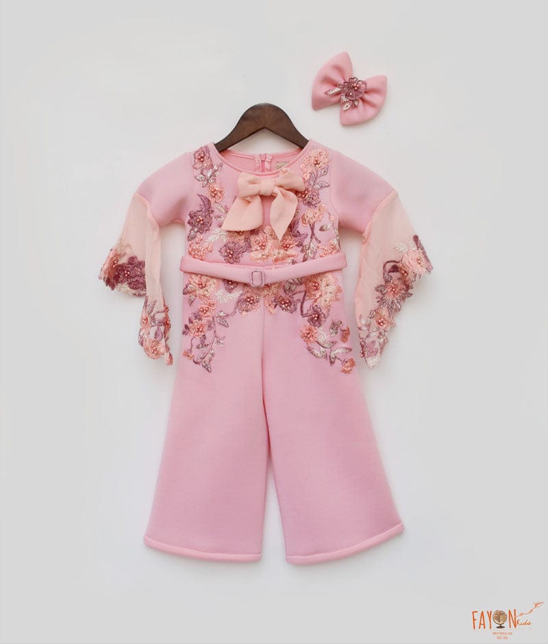 Fayon Kids Pink Neoprene Jumpsuit for Girls