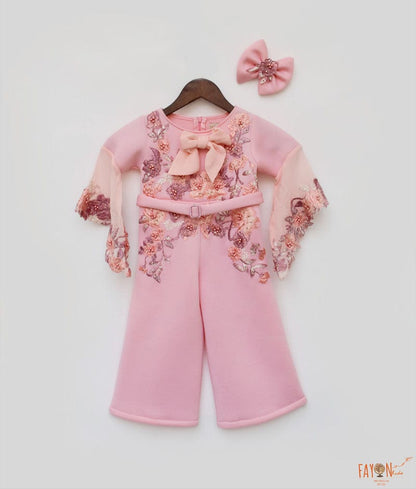 Fayon Kids Pink Neoprene Jumpsuit for Girls
