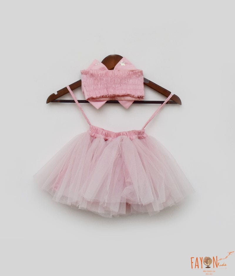Fayon Kids Pink Tube Top and Net Skirt for Girls