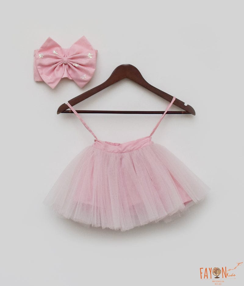 Pink Tube Top and Net Skirt for Girls