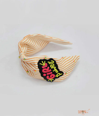 Fayon Kids Printed Knotted Hairband with Motif for Girls