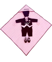 Purple Pink Coat Jamna Set for Boys
