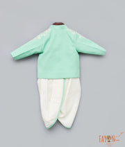 Sea Green Achkan with Dhoti for Boys