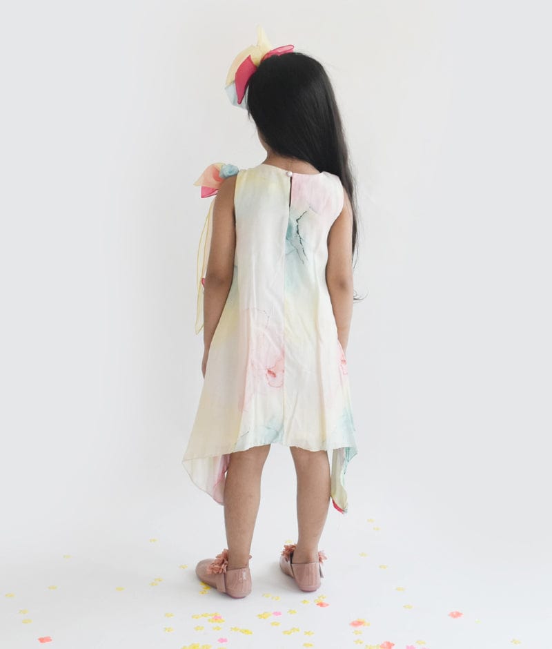 Fayon Kids Splashes Print Dress for Girls