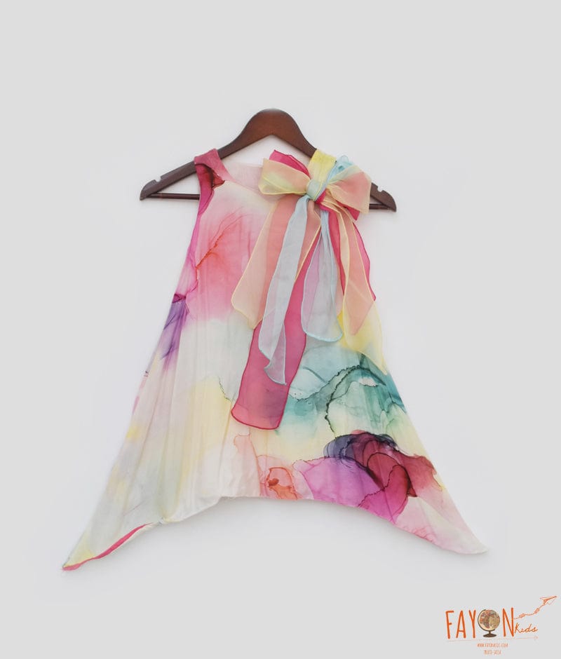 Fayon Kids Splashes Print Dress for Girls