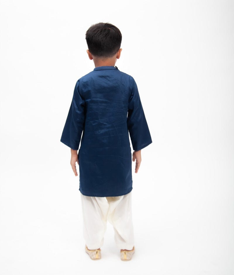 Teal Blue Kurta with Salwar for Boys