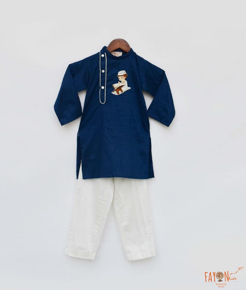Teal Blue Kurta with Salwar for Boys