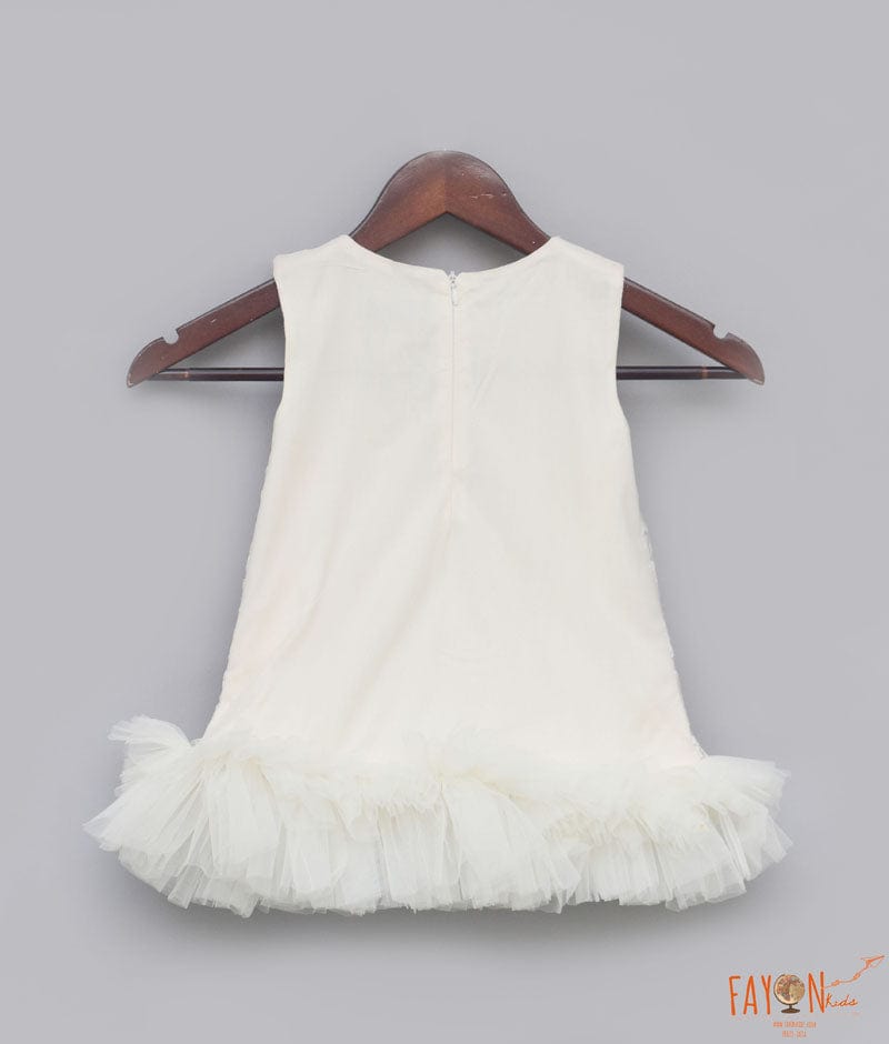 Fayon Kids White Embroidery Dress for Girls