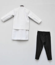 White Jacket with Kurta Pant for Boys