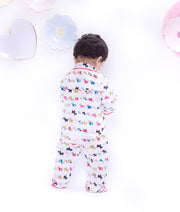 White Puppy Printed Shirt and Pajama Night Suit Set for Boys