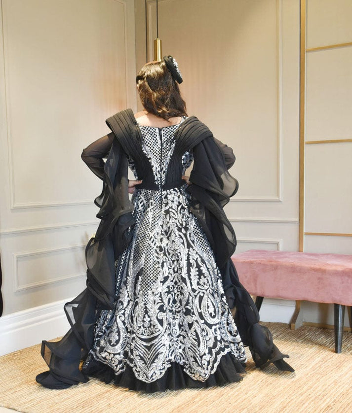 Buy Black and Silver Sequin Gown for Girls Online – FayonKids Buy Black and Silver Sequin Gown for Girls Online – FayonKids