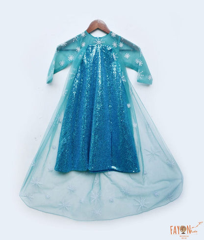 Manufactured by FAYON KIDS (Noida, U.P) Blue Elsa Dress for Girls