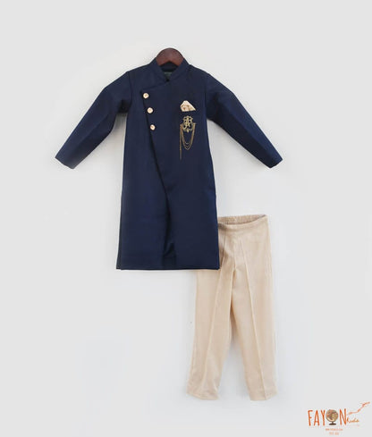 Manufactured by FAYON KIDS (Noida, U.P) Dart Blue Achkan with Pant for Boys