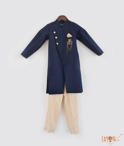 Manufactured by FAYON KIDS (Noida, U.P) Dart Blue Achkan with Pant for Boys