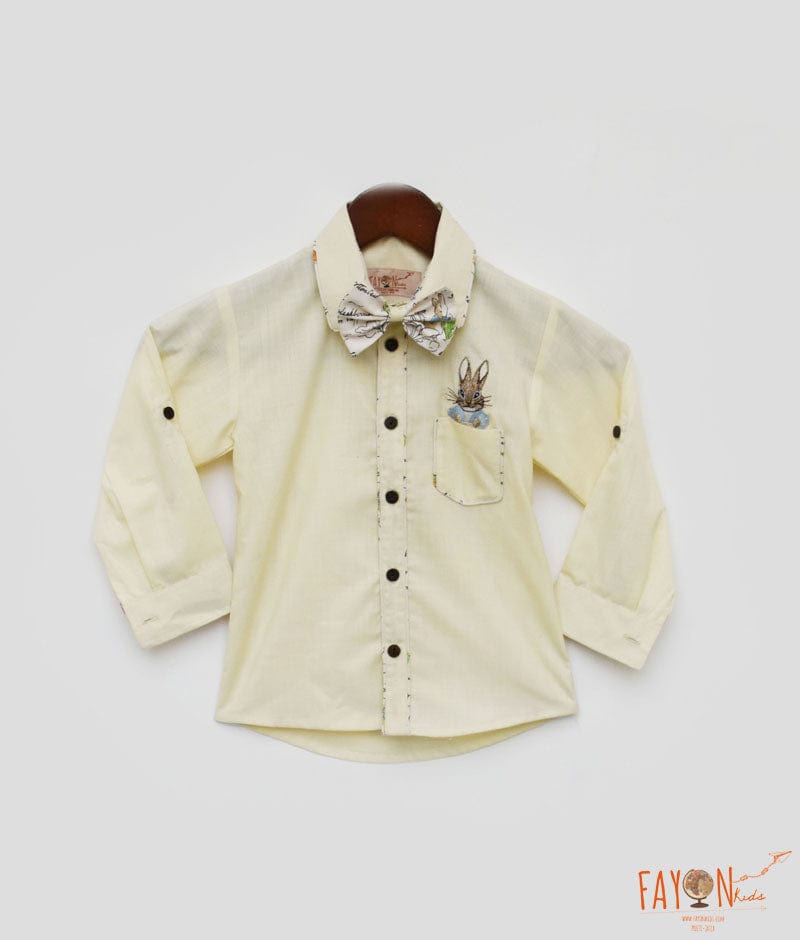 Manufactured by FAYON KIDS (Noida, U.P) Lemon Yellow Shirt for Boys