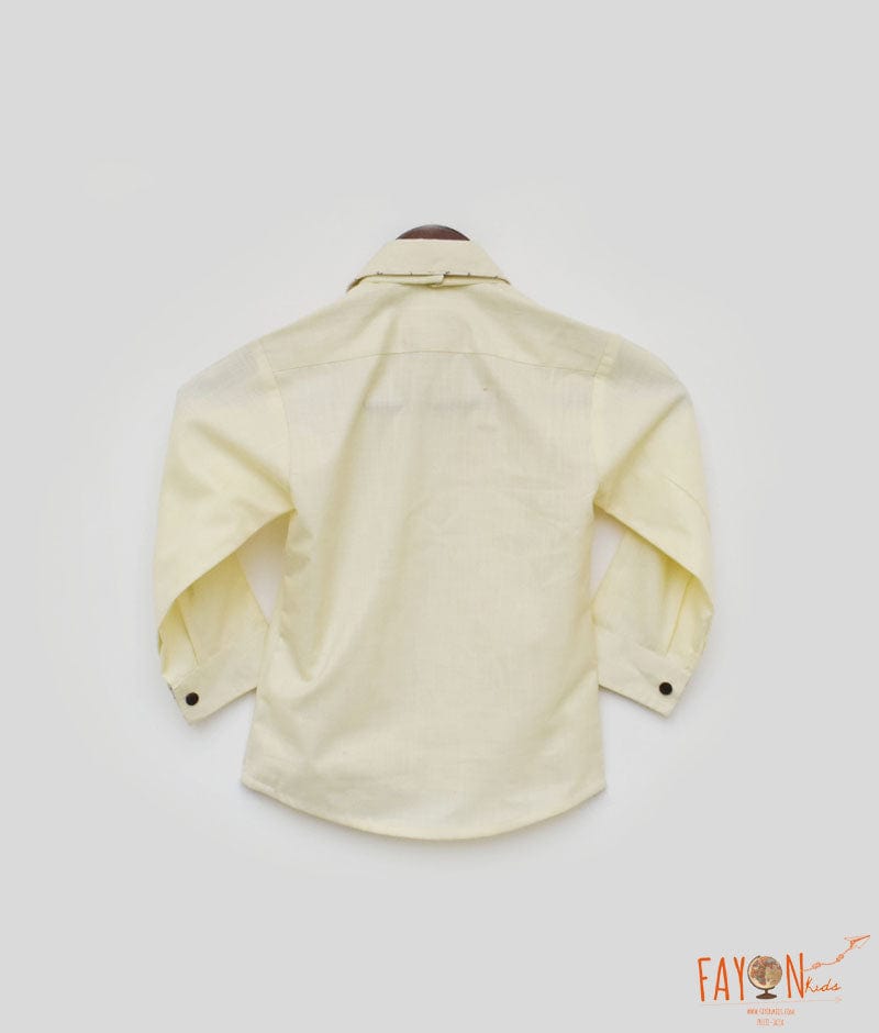 Manufactured by FAYON KIDS (Noida, U.P) Lemon Yellow Shirt for Boys