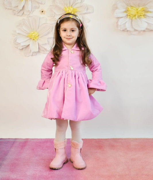 Manufactured by FAYON KIDS (Noida, U.P) Lilac Velvet Dress for Girls