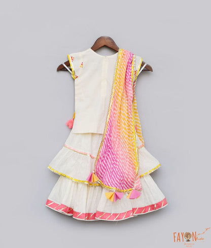 Manufactured by FAYON KIDS (Noida, U.P) Multi Color Booti Sharara with Kurti for Girls