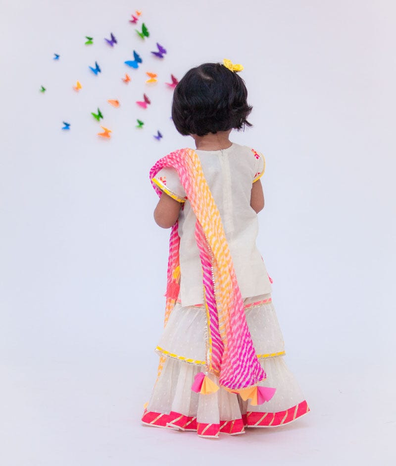 Manufactured by FAYON KIDS (Noida, U.P) Multi Color Booti Sharara with Kurti for Girls