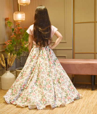 Manufactured by FAYON KIDS (Noida, U.P) Pink Floral Print Lehenga Choli for Girls