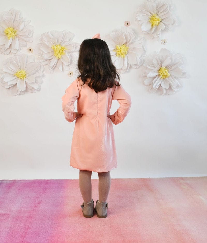 Manufactured by FAYON KIDS (Noida, U.P) Pink Velvet Dress for Girls