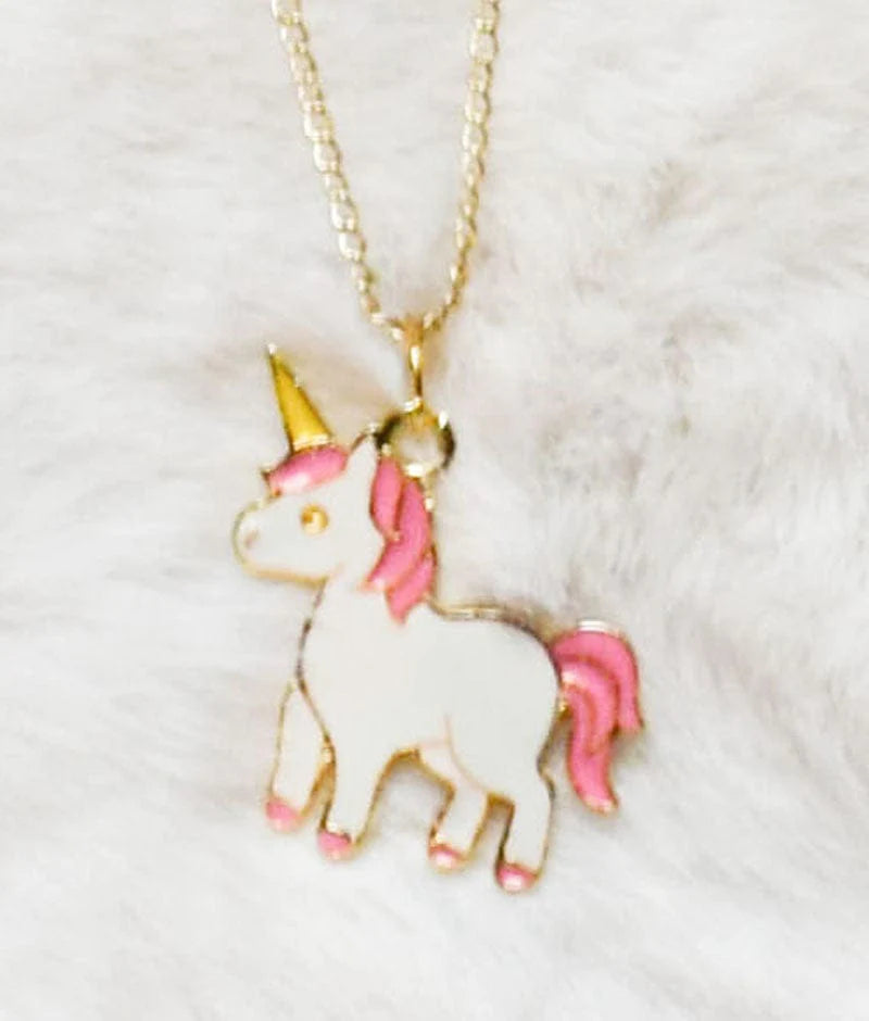 Manufactured by FAYON KIDS (Noida, U.P) Pink & White Unicorn Pendant for Girls
