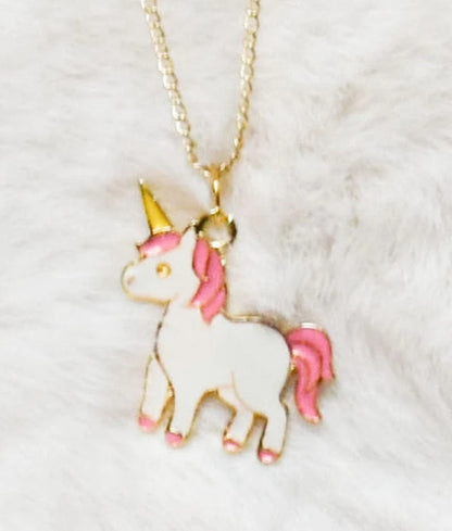 Buy Pink White Unicorn Pendant for Girls Online