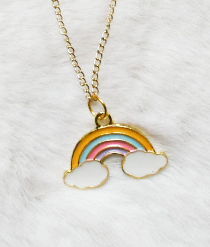 Manufactured by FAYON KIDS (Noida, U.P) Rainbow with Clouds Charm Pendant for Girls
