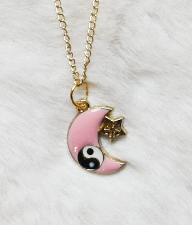 Manufactured by FAYON KIDS (Noida, U.P) The Pink crescent moon Pendant for Girls