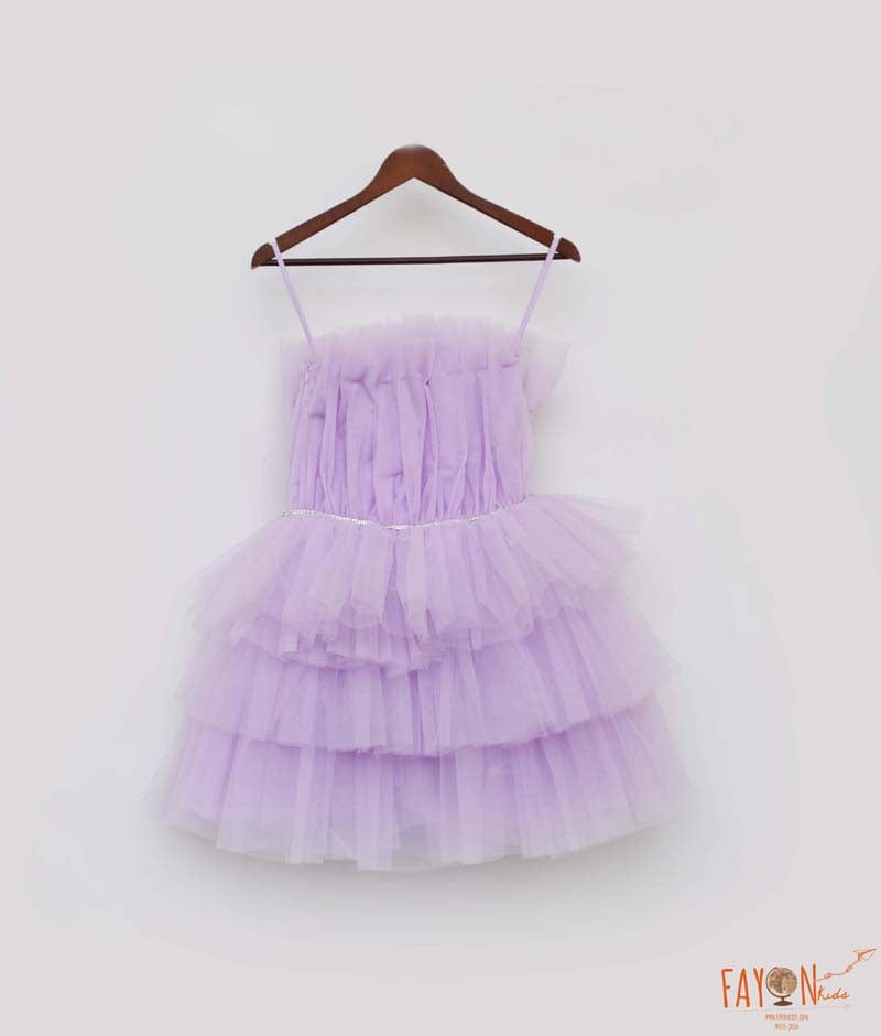 Manufactured by FayonKids Lilac Net Frock